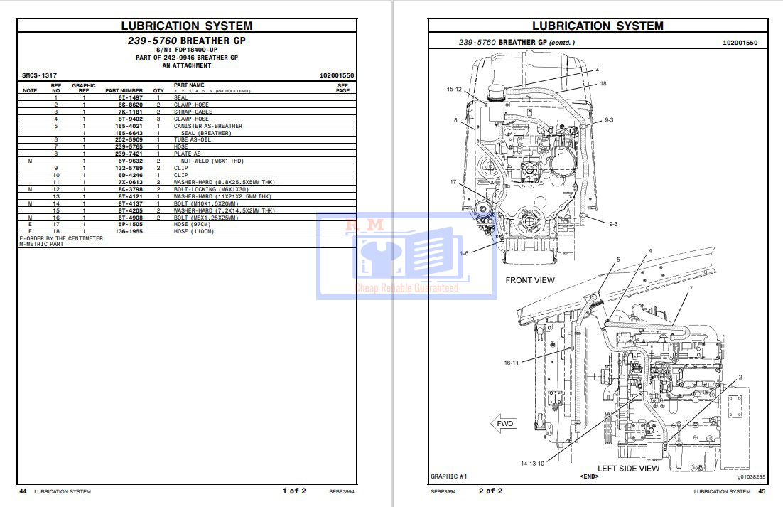 Caterpillar 420D Backhoe Loader Parts Manual - Image 4