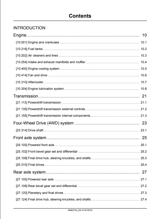 New Holland W110D Wheel Loader Service Manual - Image 3