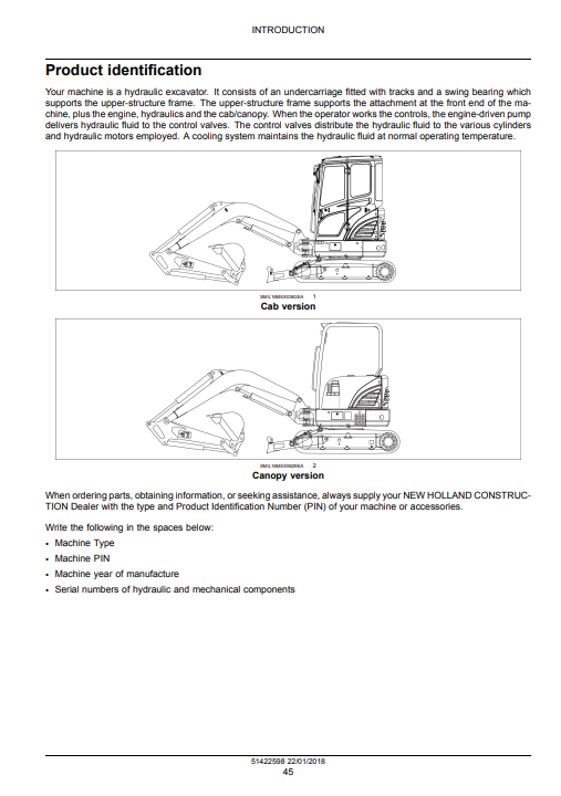 New Holland E26C Mini Excavator Service Manual - Image 3