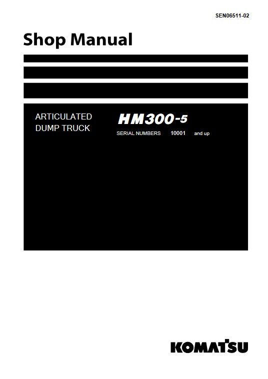 Komatsu HM300-5 Japan Dump Truck Workshop Manual - Image 2