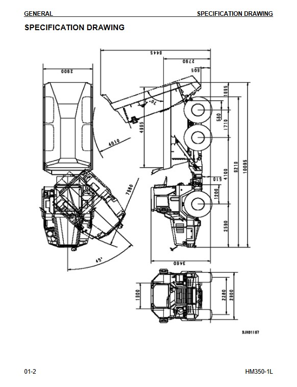 Komatsu HM350-1 USA Dump Truck Workshop Manual - Image 5