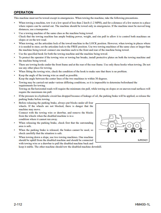 Komatsu HM400-1 USA Dump Truck Operation and Maintenance Manual - Image 5