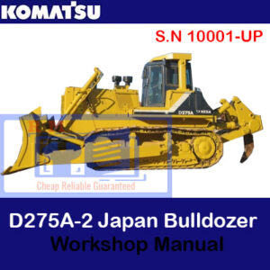 Service manual for Komatsu D275A-2 dozer, featuring technical illustrations and instructions for maintenance and repairs