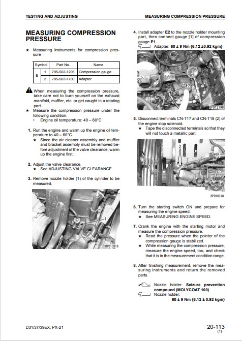 Komatsu D31EX-21, D31PX-21, D37EX-21, D37PX-21, D39EX-21, D39PX-21 Bulldozer Workshop Manual - Image 4
