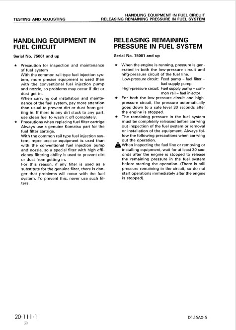 Komatsu D155AX-5 Japan Bulldozer Workshop Manual - Image 5