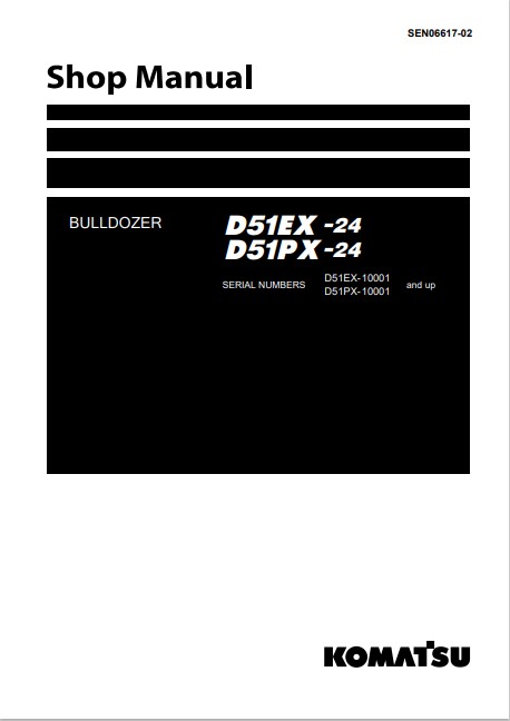 Komatsu D51EX-24 , Komatsu D51PX-24 Bulldozer Workshop Manual - Image 2