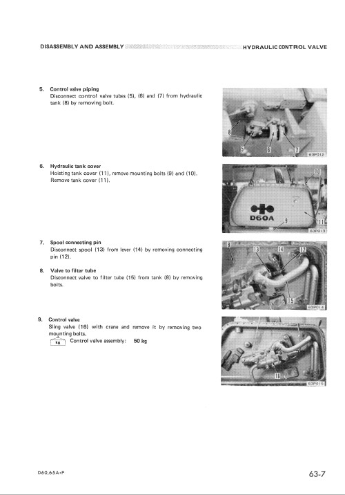 Komatsu D60-6, Komatsu D60P-6, Komatsu D60PL-6, Komatsu D65A-6, Komatsu D65P-6 Bulldozer Workshop Manual - Image 3
