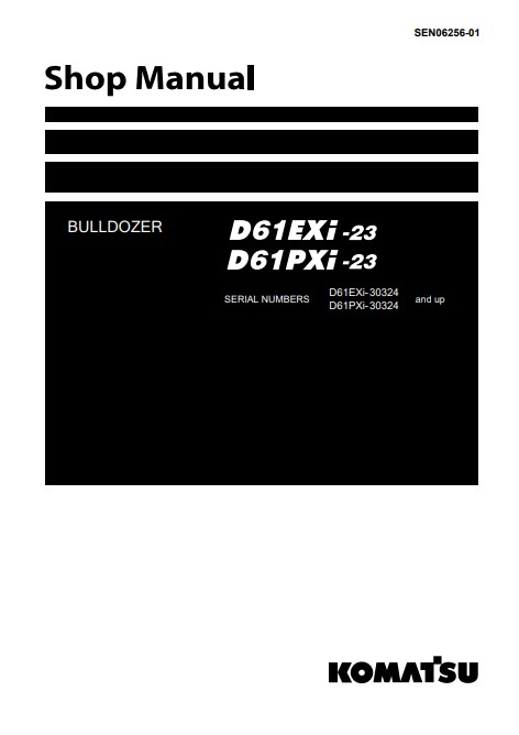 Komatsu D61EXi-23, Komatsu D61PXi-23 Japan Bulldozer Workshop Manual - Image 2