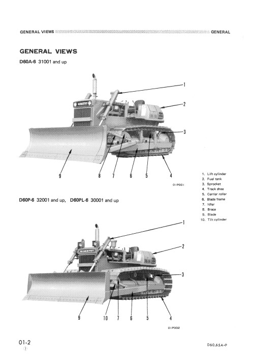 Komatsu D60-6, Komatsu D60P-6, Komatsu D60PL-6, Komatsu D65A-6, Komatsu D65P-6 Bulldozer Workshop Manual - Image 7
