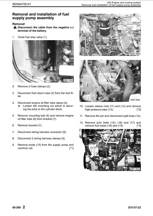 Komatsu D37PX-22 Bulldozer Workshop Repair Manual - Image 6