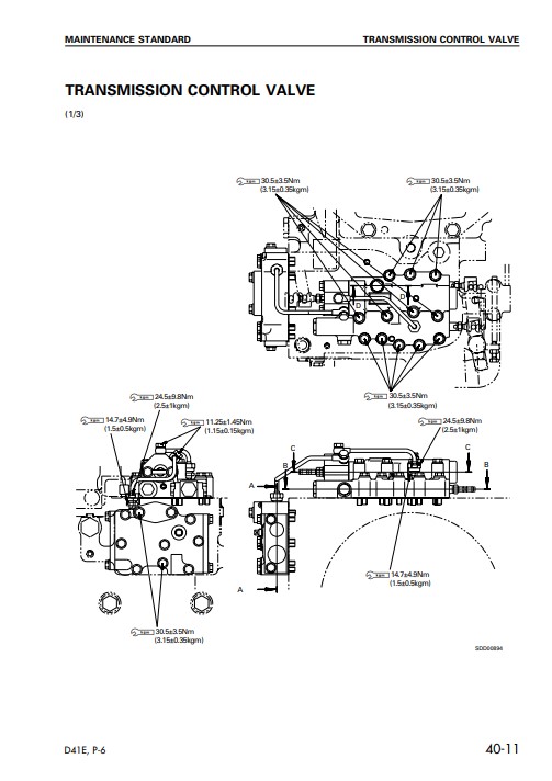 Komatsu D41E-6 , Komatsu D41P-6 Bulldozer Workshop Manual - Image 8