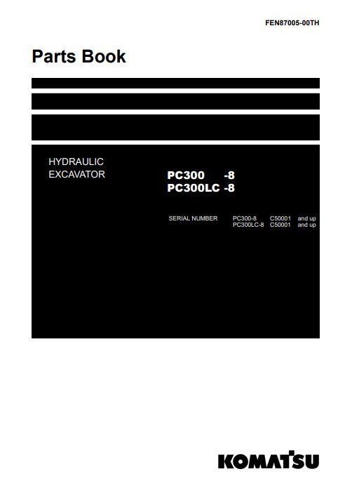 Komatsu PC300-8, Komatsu PC300LC-8 Excavator Parts Manual - Image 2
