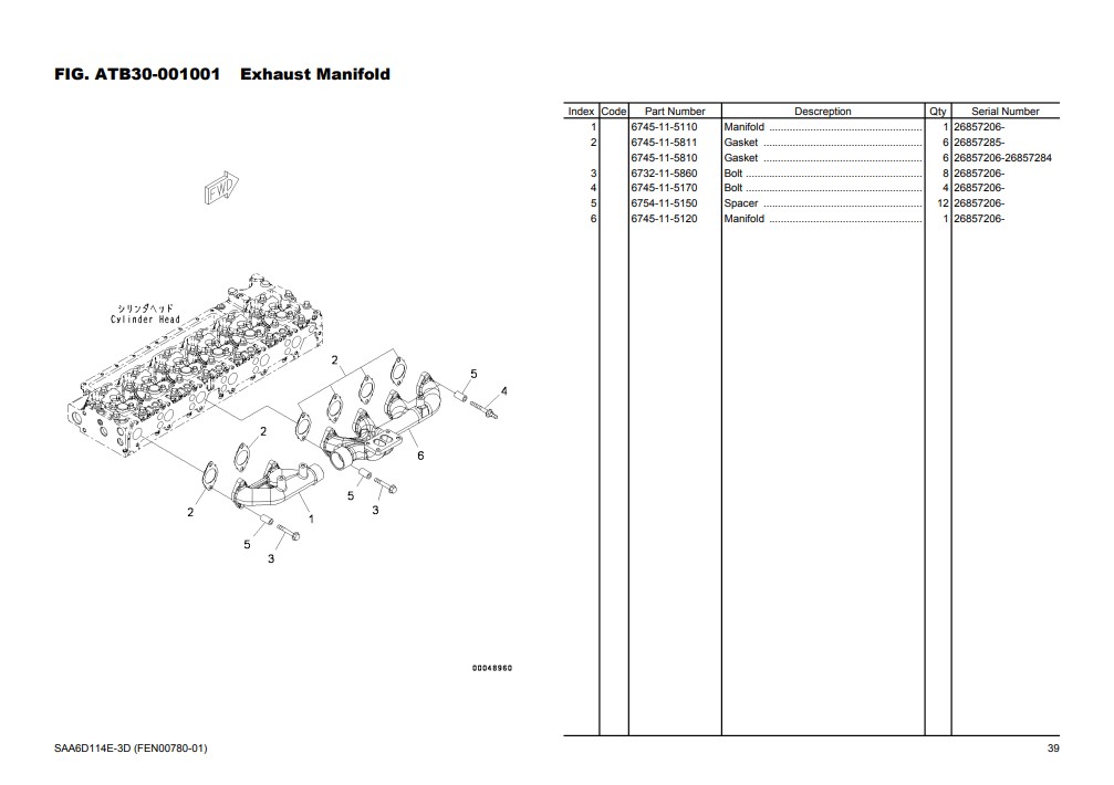 Komatsu PC300-8, Komatsu PC300LC-8 Excavator Parts Manual - Image 3