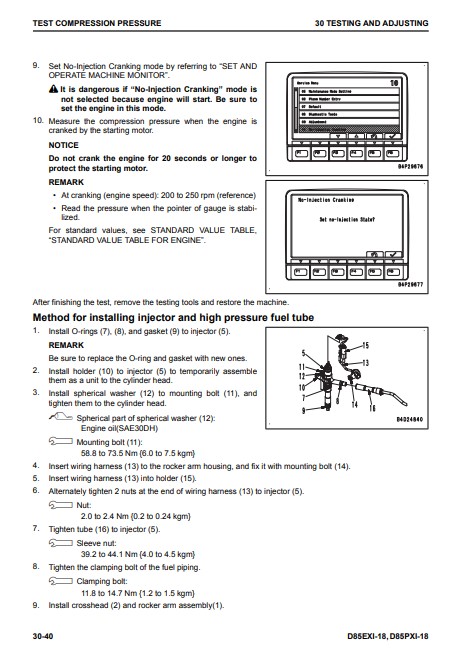 Komatsu D85EXi-18, Komatsu D85PXi-18 Bulldozer Workshop Manual - Image 8