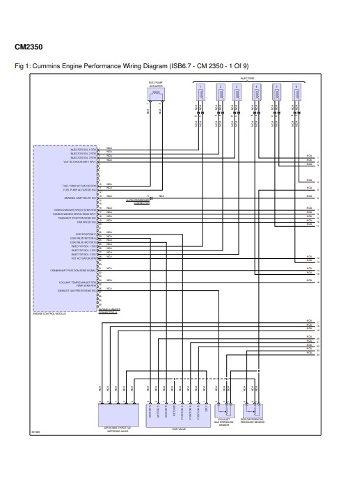 Cummins CM2350 Engine Performance Wiring Diagram - Image 2