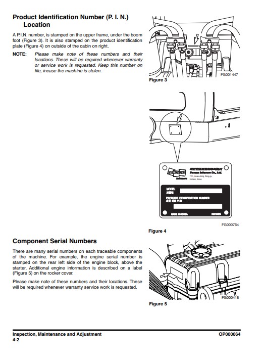 Doosan DX340LC Excavator Operation and Maintenance Manual - Image 4