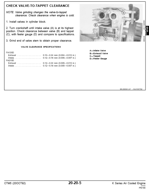 John Deere K Series Air-Cooled Engines Workshop Repair Manual - Image 5