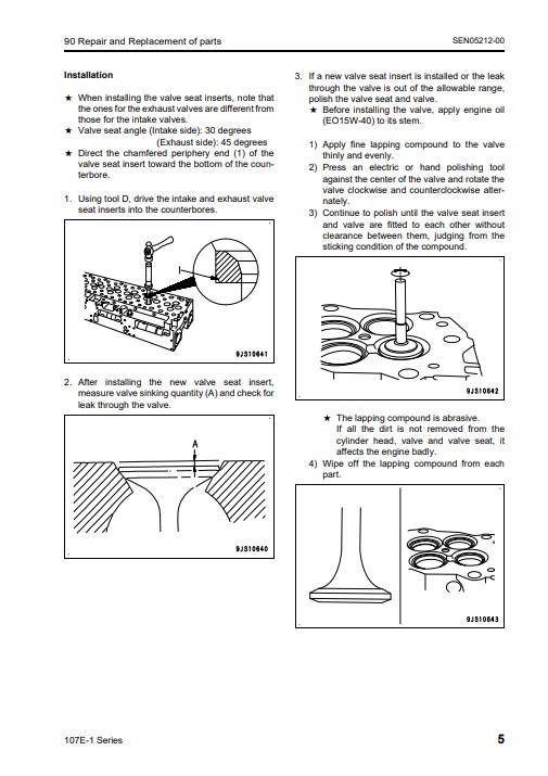 Komatsu 107E-1 Engine Series Workshop Manual - Image 3