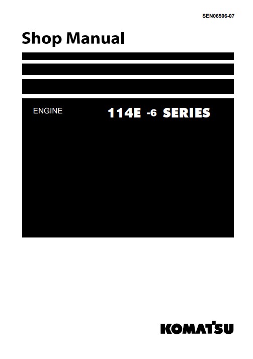 Komatsu 114E-6 Engine Series Workshop Manual - Image 2