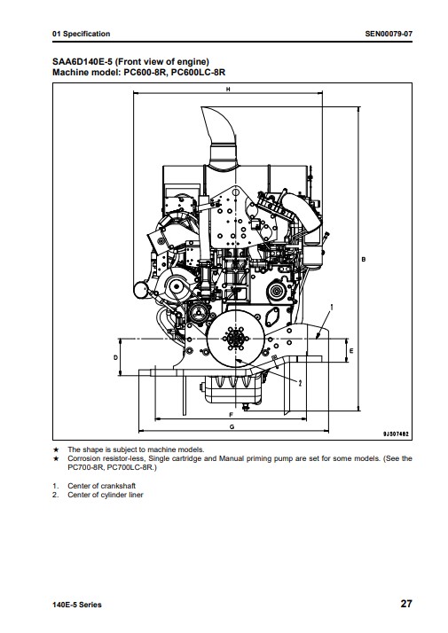 Komatsu 140E-5 Engine Series Workshop Manual - Image 6