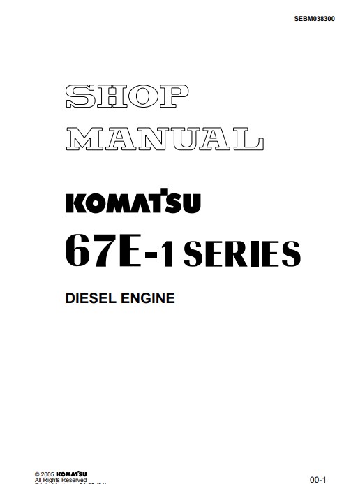 Komatsu 3D67E-1 Engine Series Workshop Manual - Image 2