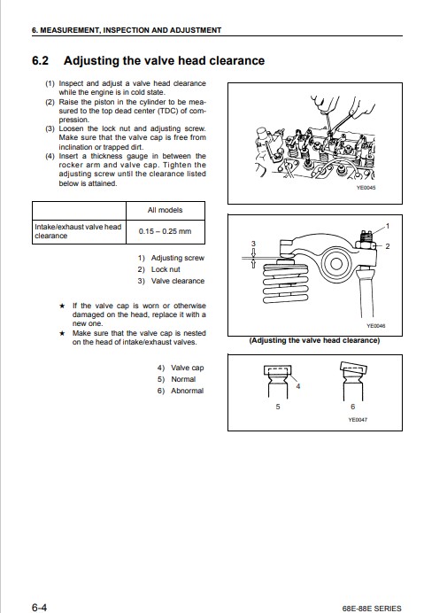 Komatsu 3D68E-3 to Komatsu 3D88E-3 Engine Series Workshop Manual - Image 7