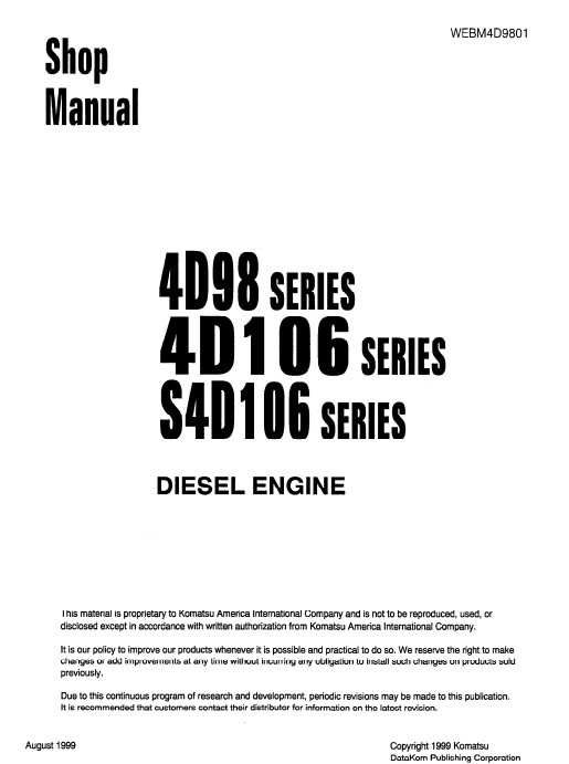 komatsu service manual