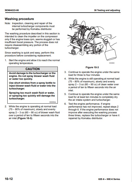 Komatsu 82E-6 to Komatsu 98E-6 Engine Series Workshop Manual - Image 4