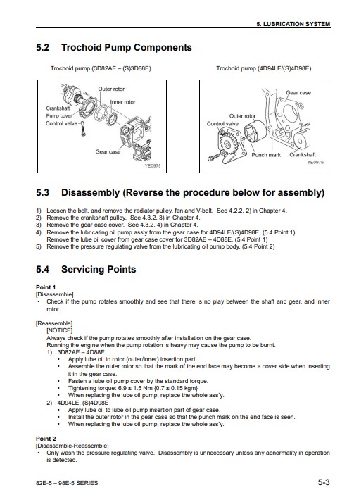 Komatsu 82E to Komatsu 98E Engine Series Workshop Manual - Image 3