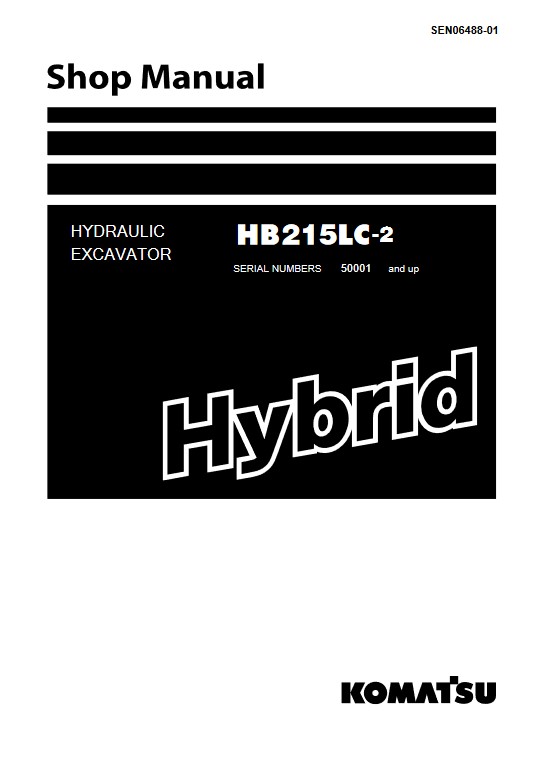 Komatsu HB215LC-2 Hybrid Excavator Workshop Repair Manual - Image 2