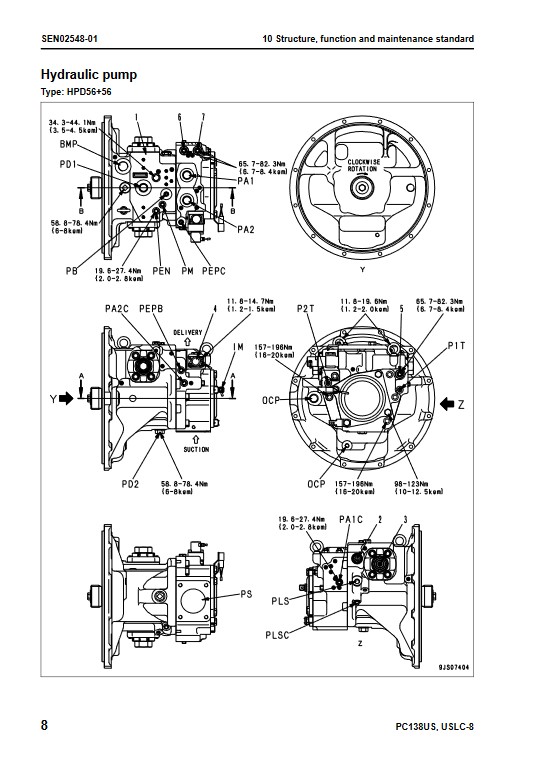 Komatsu PC138US-8 , Komatsu PC138USLC-8 Excavator Workshop Repair Manual - Image 4