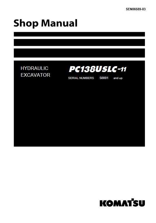 Komatsu PC138USLC-11 Excavator Workshop Repair Manual - Image 2