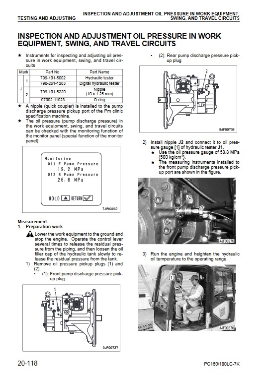 Komatsu PC160LC-7K, Komatsu PC180LC-7K Workshop Repair Manual - Image 3