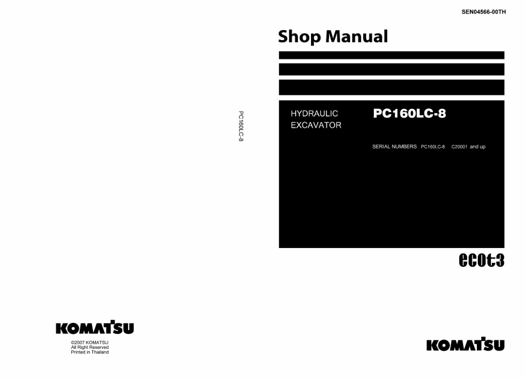 Komatsu PC160LC-8 Excavator Workshop Repair Manual - Image 2