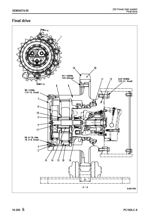 Komatsu PC160LC-8 Excavator Workshop Repair Manual - Image 6