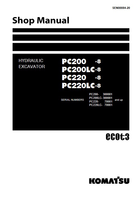 Komatsu PC200-8, Komatsu PC200LC-8, Komatsu PC220-8, Komatsu PC220LC-8 Workshop Repair Manual - Image 2