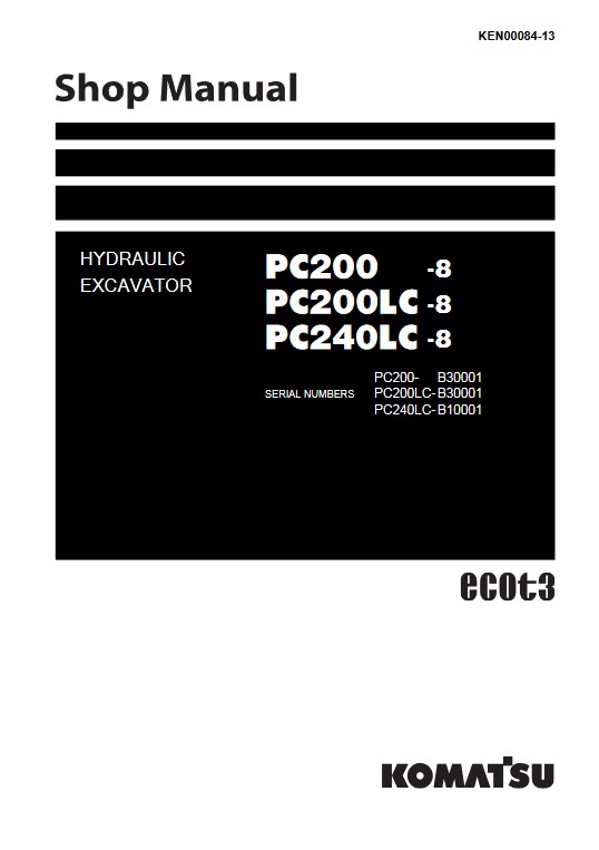 Komatsu PC200-8, Komatsu PC200LC-8, Komatsu PC240LC-8 Workshop Repair Manual - Image 2