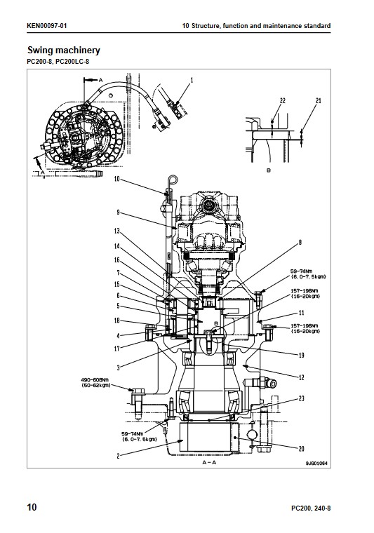 Komatsu PC200-8, Komatsu PC200LC-8, Komatsu PC240LC-8 Workshop Repair Manual - Image 4