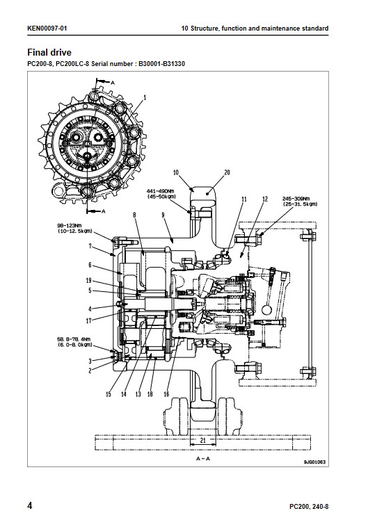 Komatsu PC200-8, Komatsu PC200LC-8, Komatsu PC240LC-8 Workshop Repair Manual - Image 6
