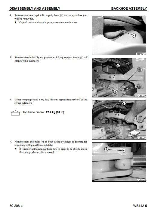Komatsu WB142-5 USA Backhoe Loader Workshop Manual - Image 3