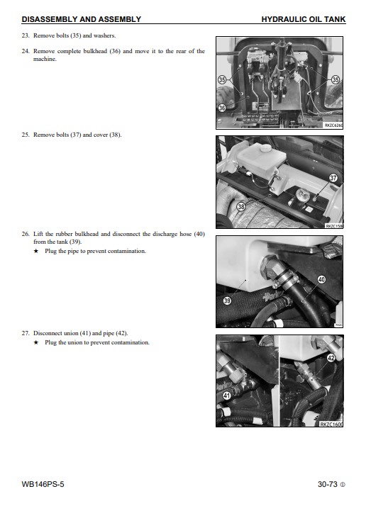 Komatsu WB146PS-5 USA Backhoe Loader Workshop Manual - Image 8