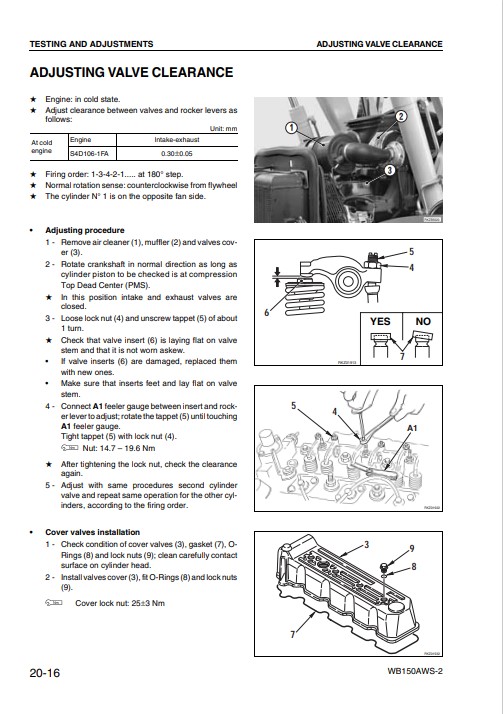 Komatsu WB150AWS-2 Italy Backhoe Loader Workshop Manual - Image 8