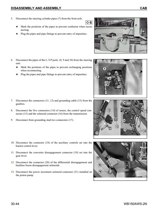 Komatsu WB150AWS-2N USA Backhoe Loader Workshop Manual - Image 4