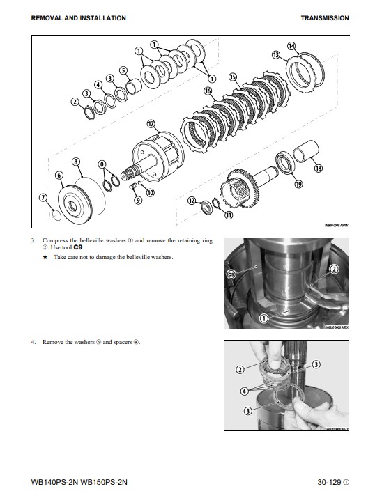 Komatsu WB140PS-2N, Komatsu WB150PS-2N USA Backhoe Loader Workshop Manual - Image 5