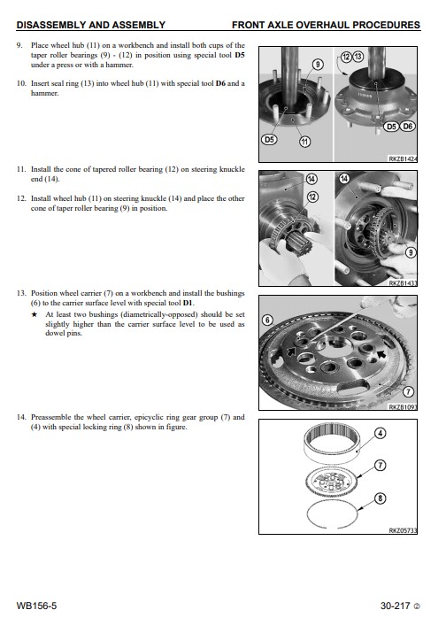 Komatsu WB156-5 USA Backhoe Loader Workshop Manual - Image 3