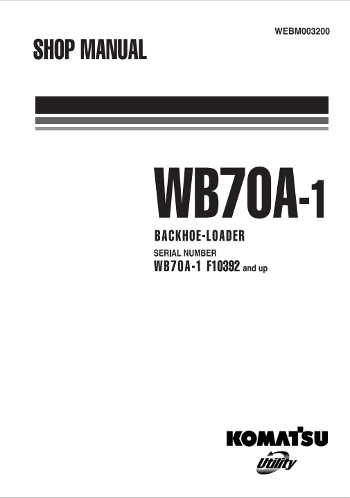 Komatsu WB70A-1 Backhoe Loader Workshop Manual - Image 2
