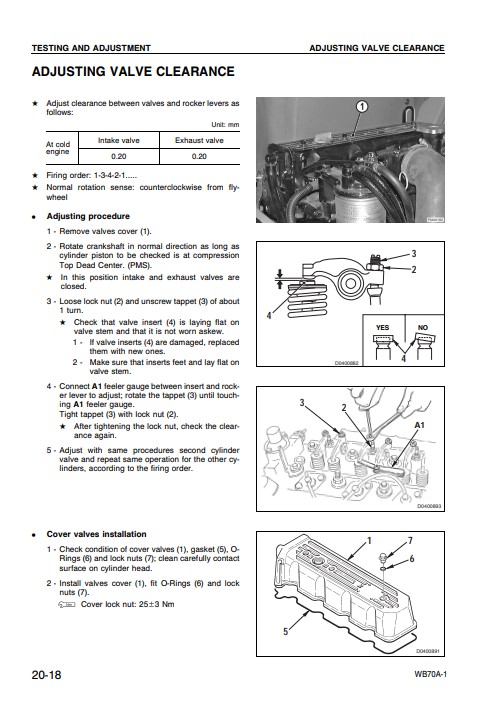 Komatsu WB70A-1 Backhoe Loader Workshop Manual - Image 5
