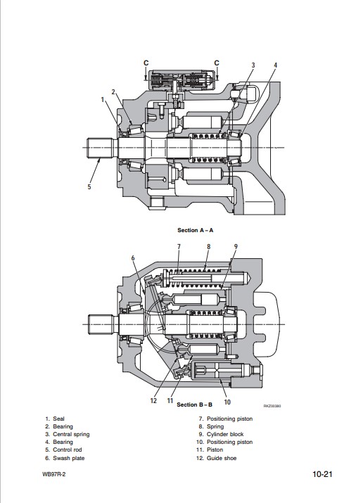 Komatsu WB97R-2 Backhoe Loader Workshop Manual - Image 6