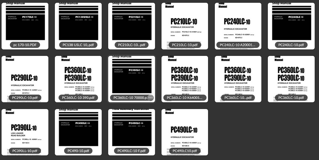 Komatsu Excavator PC -10 Workshop Manuals Collection - Image 2