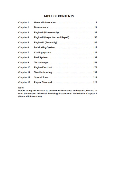 Isuzu AA-6SD1T Engine Workshop Manual - Image 5